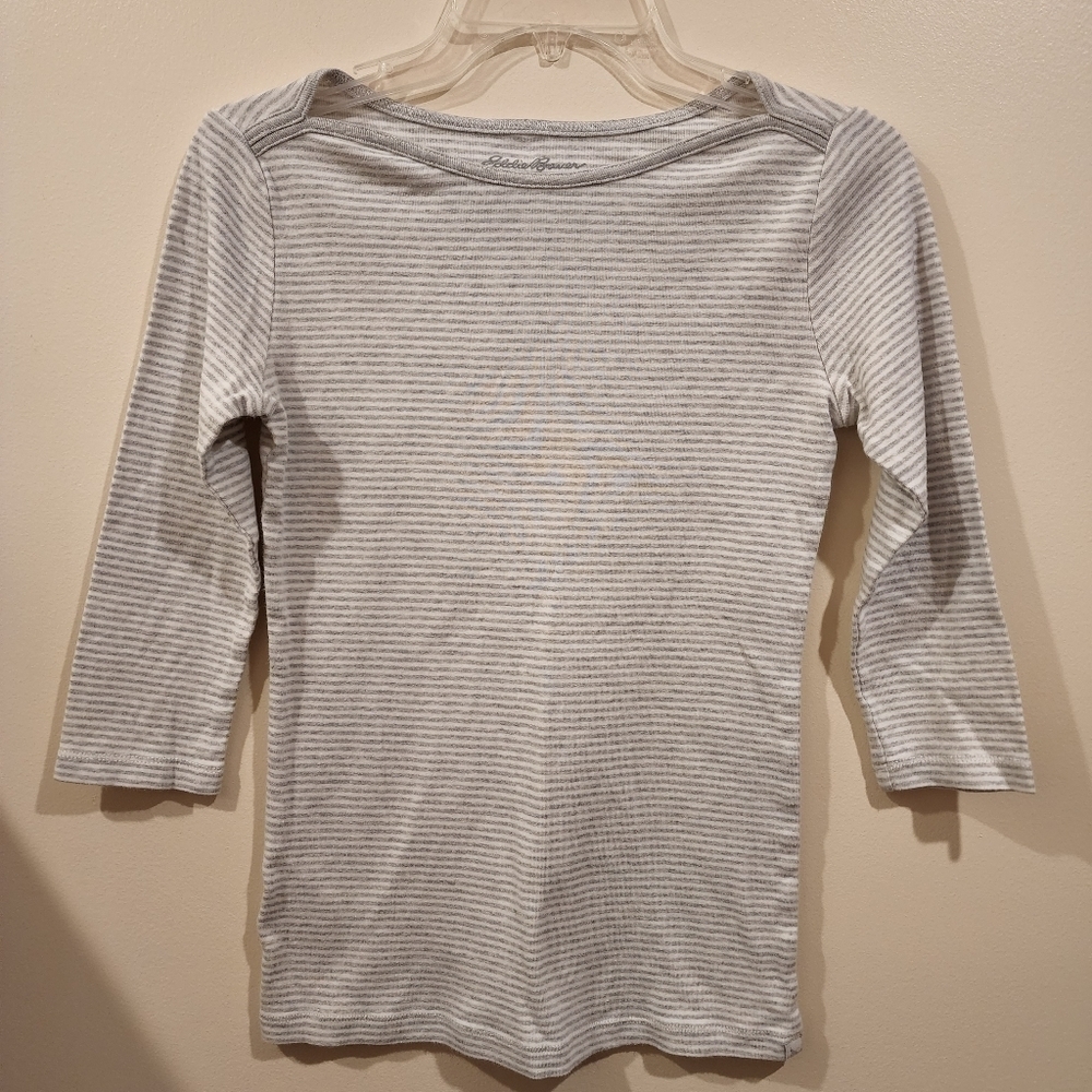 Eddie Bauer Womens Shirt 3/4 Length Sleeve Sz XS